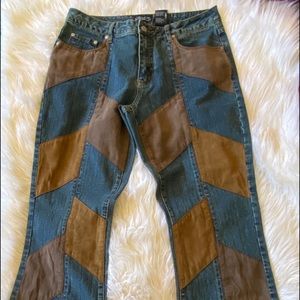 No Boundaries Jeans with Faux Leather Patches